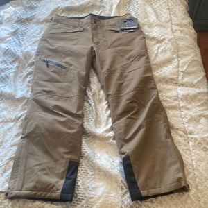 NEW Mens L tan snowboard pants
